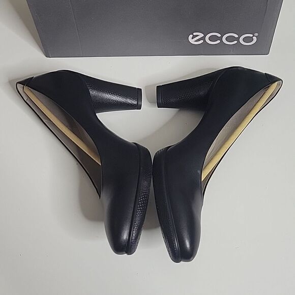 $170 ECCO LEATHER NO SLIP COMFORT CAREER FLIGHT ATTENDANT HEELS 41 10 10.5 NEW - Picture 8 of 12